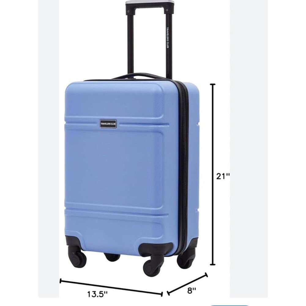 Travelers Club Skyline 22" Carry-On Hardside Luggage - Baby Blue travel bag - Picture 5 of 16